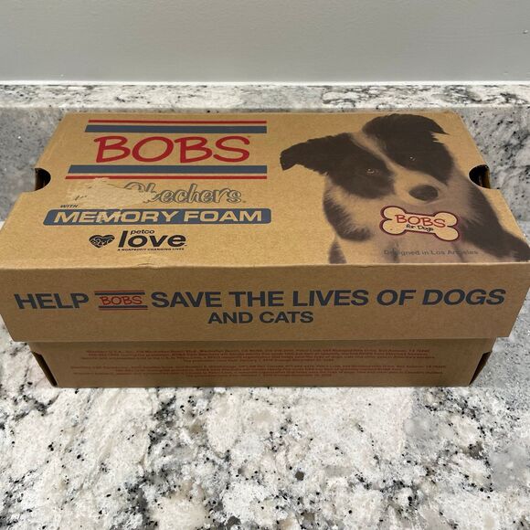 New NIB Skechers BOBS Black Peace & Love Womens's Size 5.5 Canvas Shoes Wide - Picture 10 of 10